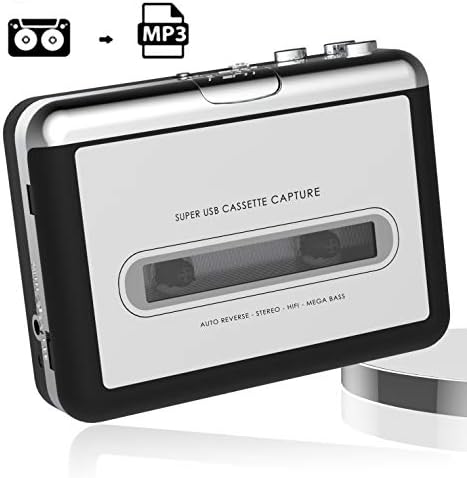 USB Cassette Tape to MP3 Converter,2019 Upgrade Version Portable CD Music/Walkman Tapes Recorder Digital Audio Music Player Earphone