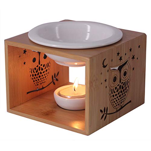 Singeek 100ML Ceramic Tea Light Holder,Essential Oil Burner Candle Aroma Diffuser for Spa Yoga Meditation - Thumbnail 4