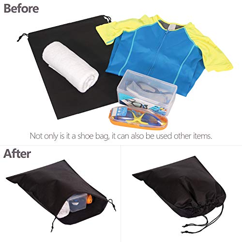 12 Pack Shoe bags for travel waterproof Non-Woven with rope for men and women Large shoes pouch storage packing organizers
