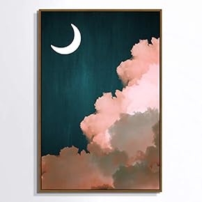 signwin Framed Canvas Wall Art Pink Cloud on...