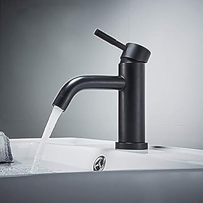 Ceramic Valve Faucet Modern Black Simple Bathroom Sink Faucet
