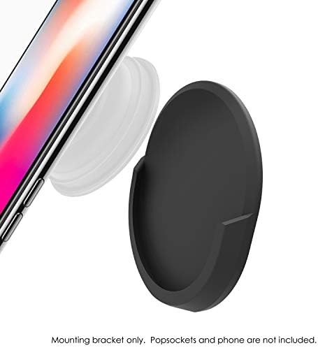 PopDock Pop Socket Car Mount - for Phone PopSockets Stand and Grips | Strongest & Most Durable PopSocket Holder | for Use in Car, Home, Office (Black)