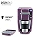 Keurig K15 Coffee Maker, Single Serve K-Cup Pod Coffee Brewer, 6 to 10 Oz. Brew Sizes, Black Plum
