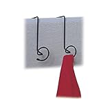 Safco Products  4148CH PanelMate Over the Panel Double Wire Coat Hook, Charcoal