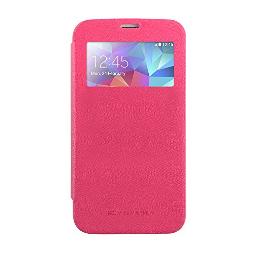 Galaxy Note 2 Case, GoosperyÂ® Wow Bumper [Window] View Case [PU Leather] Galaxy Note 2 Jelly View Cover Case by Mercury [Hot Pink]