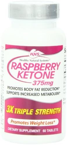 Healthy Natural Systems Diet Supplement Bottle, Raspberry Ketone Triple Strength, 60 Count by Healthy Natural Systems
