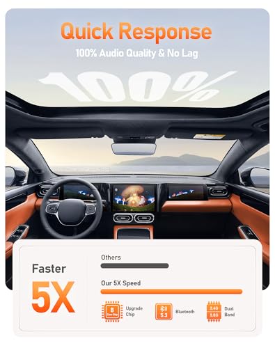 Magic AI Box-Wireless Carplay Adapter & Android Auto with Streaming Netflix YouTube TikTok, Dual-Band WiFi, TF Card Offline Playback, Video Entertainment Box for iPhone 10+ and Android 11+