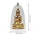 Origin Siam Thai Buddha Brass Encased Amulet | Blessed Talisman Pendant Necklace | for Meditation Luck Love Protection Security Peace Karma | Gift for Friend or Loved One (Gold)