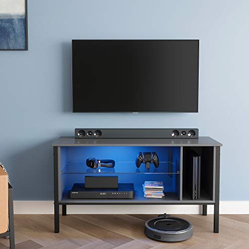 Bestier TV Stand for 50 inch TV, Gaming Entertainment Center with LED