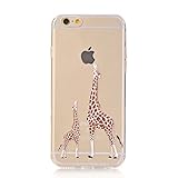 LUOLNH iPhone 6 Plus Case,iPhone 6S Plus Case, [New Creative Design] Flexible Soft TPU Silicone Gel Soft Clear Phone Case Cover for iPhone 6 Plus/6S Plus 5.5 inch,(2 Giraffe)