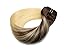 Clip In Human Hair Extensions Medium Brown to Bleach Blonde Extension Clip ins Thickened Double Weft 9A Brazilian Hair 120g 7pcs Full Head Silky Straight 100% Human Hair Clip In Extensions 18 Inch