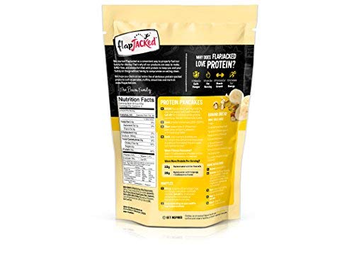 FlapJacked High Protein Pancake & Baking Mix, Banana Hazelnut | 12oz, 3 Pack | 20g Protein | Low Carb | High Fiber
