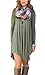 DEARCASE Women's T-Shirt Dress Army Green Large V-Neck Spring Casual Loose Long Sleeve Fall Winter Wedding Guest Knee Length Jersey Flowy Stretch Solid A-Line Swing Sweater Tunic Dresses