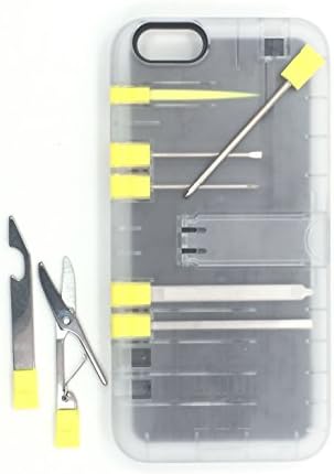 IN1 Multi Tool Case for iPhone 6/6s Plus- Retail Packaging - Clear with Yellow tools