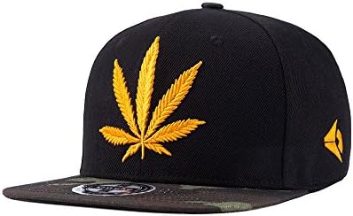 Hanpeng Plain Snapback Hats Unisex Adjustable Hip Hop Flat Brim Baseball Cap