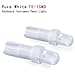 YITAMOTOR 10 Pack 74 70 37 17 T5 Hat LED Bulb White for LED Dashboard Gauge Instrument Panel, 58 73 12V LED Light Bulb, 5050 Tri-Cell 1-SMD