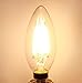 Kakanuo LED Filament Bulb Dimmable E12 Candelabra Base Warm White 2700K 4W - 40W Equivalent C35 Candle Light AC110-130V Fireworks Lamp Decorative LED Bulb