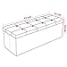SONGMICS Mazie Collection - 43 Inches Folding Storage Ottoman Bench, Ottoman with Storage, Foot Rest Stool, Load 660 lb, for Living Room, Synthetic Leather, Cream White ULSF70M