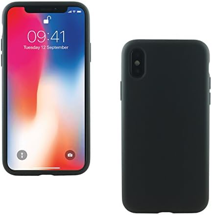 Soft Touch Hybrid Black Liquid Silicone case for iPhone X | Triple Layer Protection (Shock, Impact and Scratch Resistant)