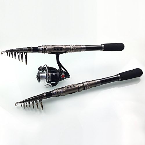 Outop Reel Combos Carbon Retractable Telescopic Fishing Rod Pole with Reel Combo Kit 2.7M