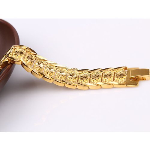 Wrist Chain 24k Gold Plated Noble Men's Women's Bracelets New Design Bangle Buy Online in UAE