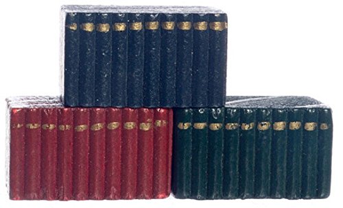 Dollhouse Miniature Set of Book Blocks