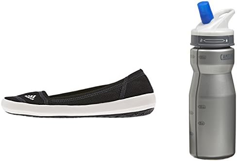 Adidas Women's Boat Slip-On Sleek Shoe (Black/Chalk/Dark Shale) - 7.5 with Free