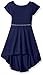 Scout + Ro Girls' High/Low Dress With Waist Detail
