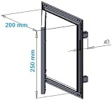 Awenta KRAL3 Plasterboard Access Panel 200x250mm Mint Green Aluminium Frame view 8