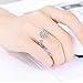 Womens Rings Girls Band Rings Wrap Worry Ring Bling Open Ring Diamond Engagement Rings for Women Hand Toys for Valentines Gifts (White Band+ Rose Band)