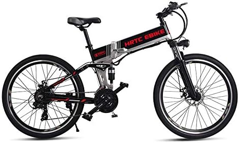 QLHQWE 26inch electric mountain bike 500W high speed 40km/h fold electric bicycle 48v lithium battery hidden frame EMTB off-road ebike