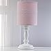 NoJo Chantilly Lamp Base and Shade, Pink, White