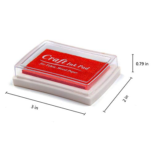 Miraclekoo Washable Craft Ink Pad Finger Ink Pad Stamps Partner Craft Stamp Pad 15 DIY Assorted Color - Pink,Yellow,Purple,Coffee,Green,Blue,Red and so on - Thumbnail 2