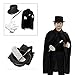Dazzling Toys Deluxe Children’s Magicians Kit with Black Cape Hat Magi Wand and White Gloves | Super Christmas Gift Idea