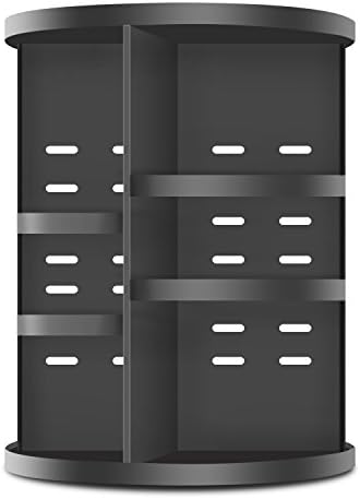 Startostar 360 Rotating Makeup Organizer DIY Detachable Spinning Cosmetic Storage Display Case Large Capacity Makeup Caddy Shelf Great for Countertop