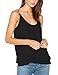 Dohia Women's Chiffon Layered Cami Tank Tops Summer Sleeveless Basic Casual Loose Blouse Shirts C2714 (M, Black)
