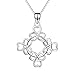 YFN Clover Leaf Pendant 925 Sterling Silver Good Luck Irish Celtic Knot Women Necklace 18