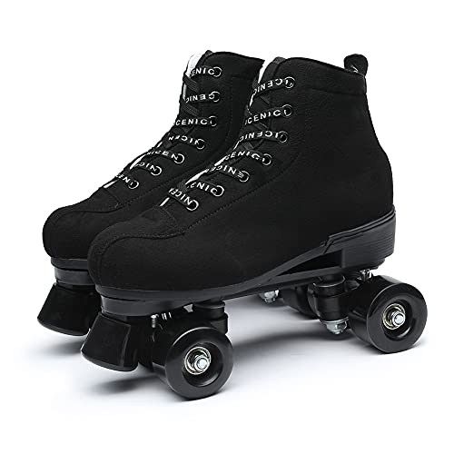 Outdoor Suede Quad Roller Skates