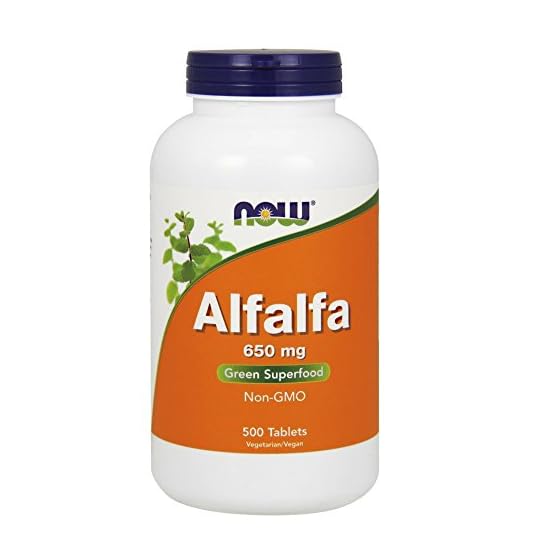 NOW Supplements, Alfalfa 650 mg source of Vitamin K, Green Superfoods