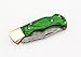 5167 Custom made damascus steel folding knife. (Green)