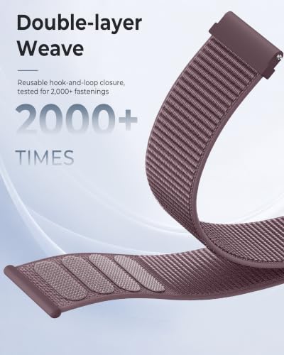 Higgs Strap 20 mm Nylon Compatible with Amazfit Bip 3/Bip 3pro/GTS/GTS 2 | 3 Pack 20 mm Breathable and Elastic Straps with Velcro Adjustment, Soft, for Garmin Forerunner 165/245/645/55/158