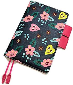 A5 Size Cover for Hobonichi Planners (Black Hearts &amp; Flowers), Unbranded