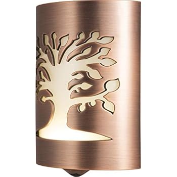 GE CoverLite LED Night Light, Plug-in, Dusk-to-Dawn Sensor, Home Décor, for Elderly, Ideal for Kitchen, Bathroom, Bedroom, Office, Nursery, Hallway, 29846, 1 Pack, Oil Rubbed Bronze | Tree of Life