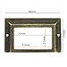 WEICHUAN 30Pcs 5cm*8cm Antique Brass Label Holders Iron Card Frame with Screws for Office Library Cabinet Shelves Drawer Name Plates Storage Bins File Drawer