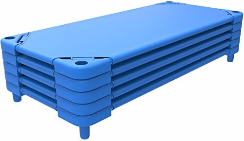Extra-Large 54 Inch Stackable Daycare Resting Cot / Portable Toddler Bed w/ Heavy Duty Corner Support Brackets & Stackable Space Saving Design Safely Holds 150lbs I 5 pack - ASSEMBLY REQUIRED