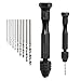 Precision Pin Vise Model Hand Drill Set with Micro Twist Drill Bits, NLEADER Pin Vise Drill for Resin Jewelry Walnut Amber Beeswax Olive Buddha Beads Ivory Nut Plastic 11 pcs