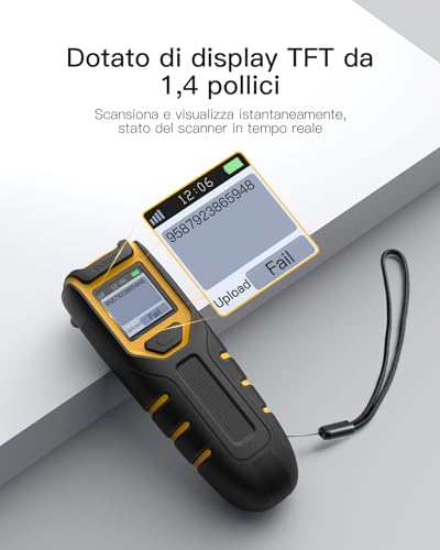Inateck 1D 2D QR Barcode Reader, Portable Barcode Scanner Wireless Bluetooth, 2600 mAh Battery, Compatible Tablet iPhone Android iOS PC, Ideal Warehouse Logistics Shop Shipping