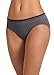 Jockey Women's Underwear Seamfree Sporties Stripe Bikini, Jet Grey, 6