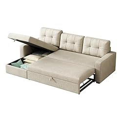YOPTO L-Shape Reversible Sectional Sleeper Sofa Bed
