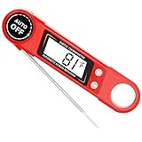 Meat Thermometer, Tker Digital Instant Read Cooking Food Thermometer with Calibration  LCD Backlight Screen and Voice Broadcast for Kitchen BBQ Grill
